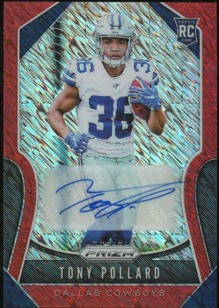 Tony Pollard [Autograph Red Shimmer Prizm] #339