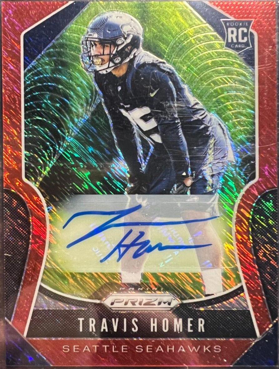Travis Homer [Autograph Red Shimmer Prizm] #340