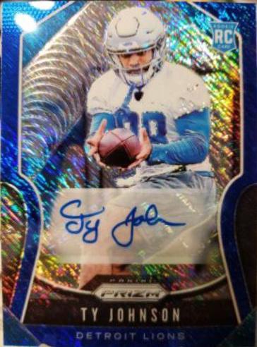 Ty Johnson [Autograph Blue Shimmer Prizm] #399