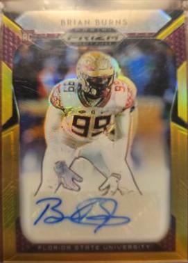 Brian Burns [Autograph Gold Prizm] #208