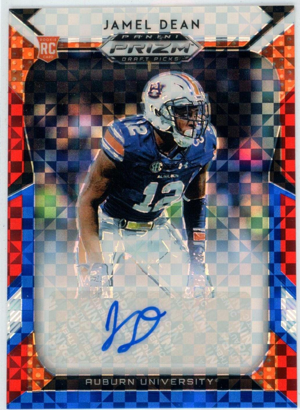Jamel Dean [Autograph Red, White, Blue Prizm] #234