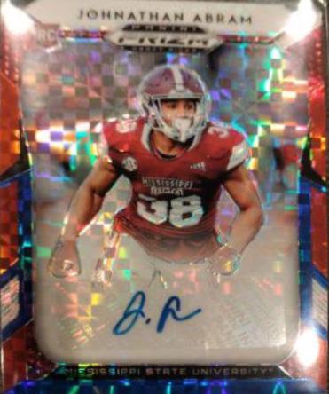 Johnathan Abram [Autograph Red, White, Blue Prizm] #160