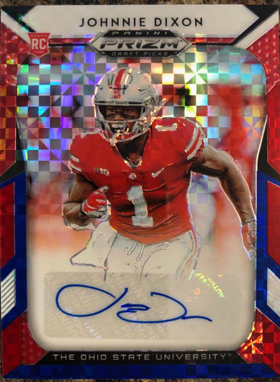 Johnnie Dixon [Autograph Red, White, Blue Prizm] #298