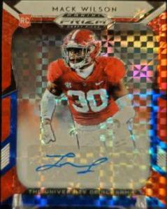 Mack Wilson [Autograph Red, White, Blue Prizm] #204