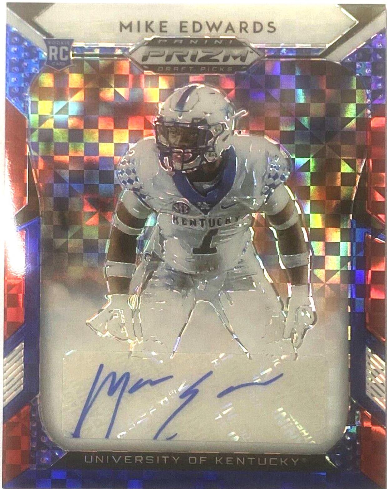 Mike Edwards [Autograph Red, White, Blue Prizm] #299