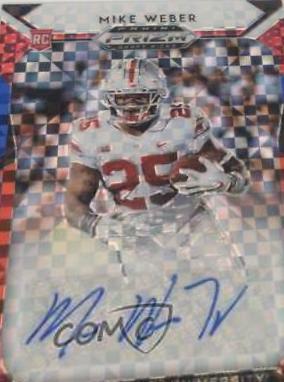 Mike Weber [Autograph Red, White, Blue Prizm] #139