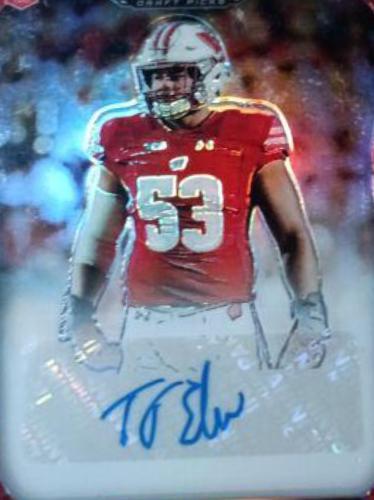 T.J. Edwards [Autograph Blue Prizm] #158