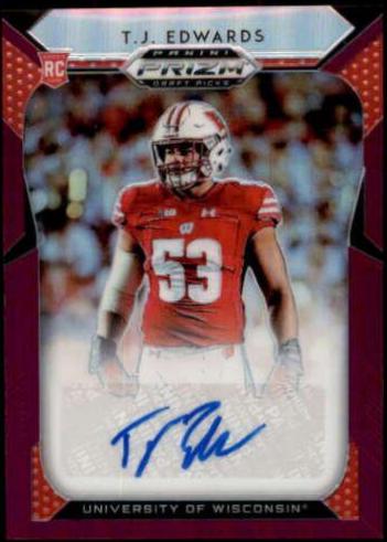 T.J. Edwards [Autograph Purple Prizm] #158