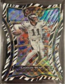 Carson Wentz [Die Cut Zebra Prizm] #148