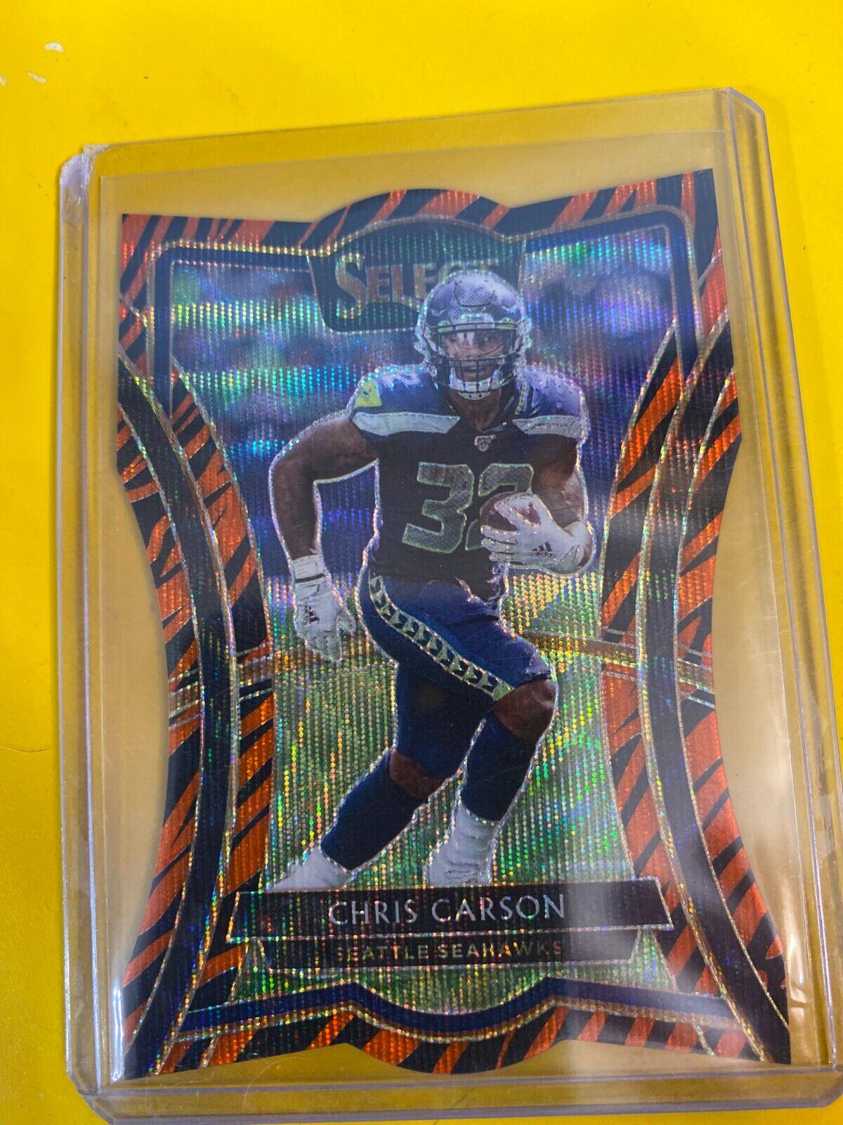 Chris Carson [Die Cut Tiger Prizm] #141