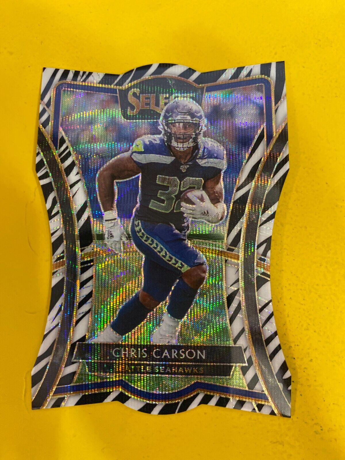 Chris Carson [Die Cut Zebra Prizm] #141