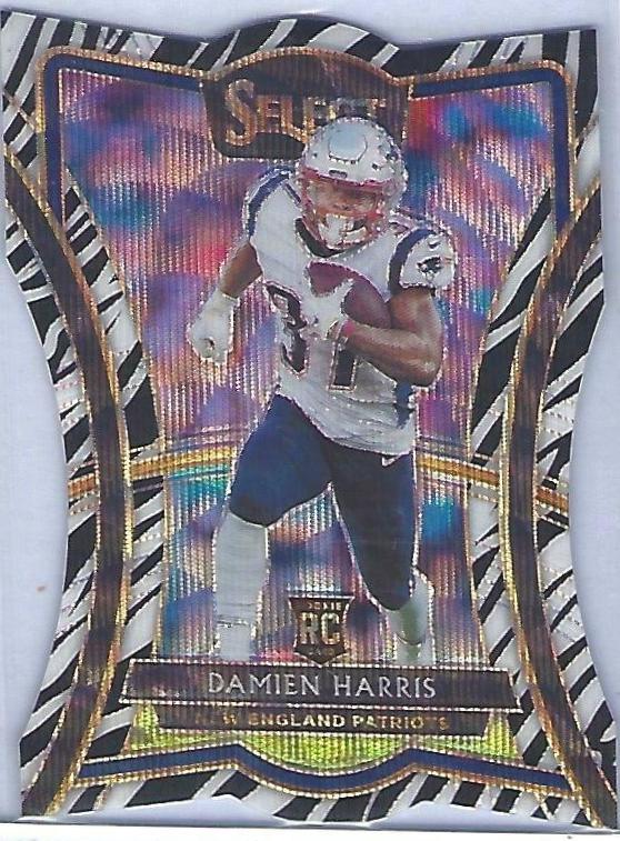 Damien Harris [Die Cut Zebra Prizm] #180