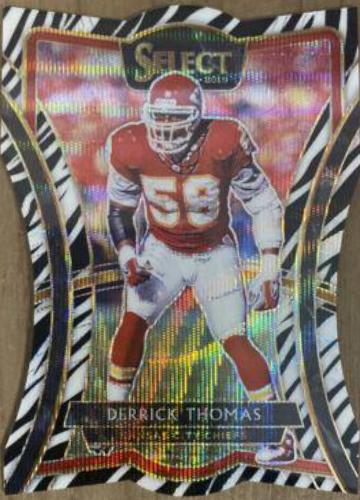 Derrick Thomas [Die Cut Zebra Prizm] #121