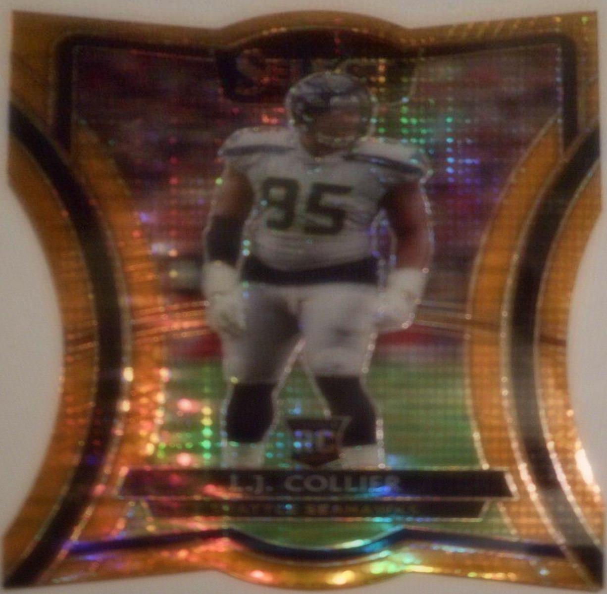 L.J. Collier [Die Cut Orange Pulsar Prizm] #108