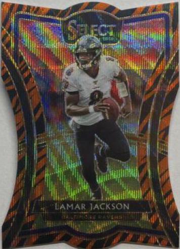 Lamar Jackson [Die Cut Tiger Prizm] #136