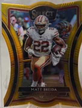 Matt Breida [Die Cut Gold Prizm] #195