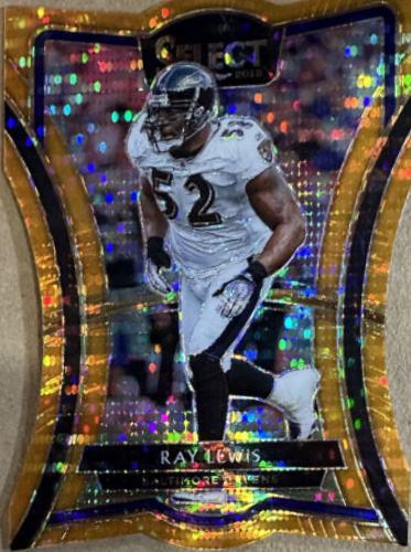 Ray Lewis [Die Cut Orange Pulsar Prizm] #118