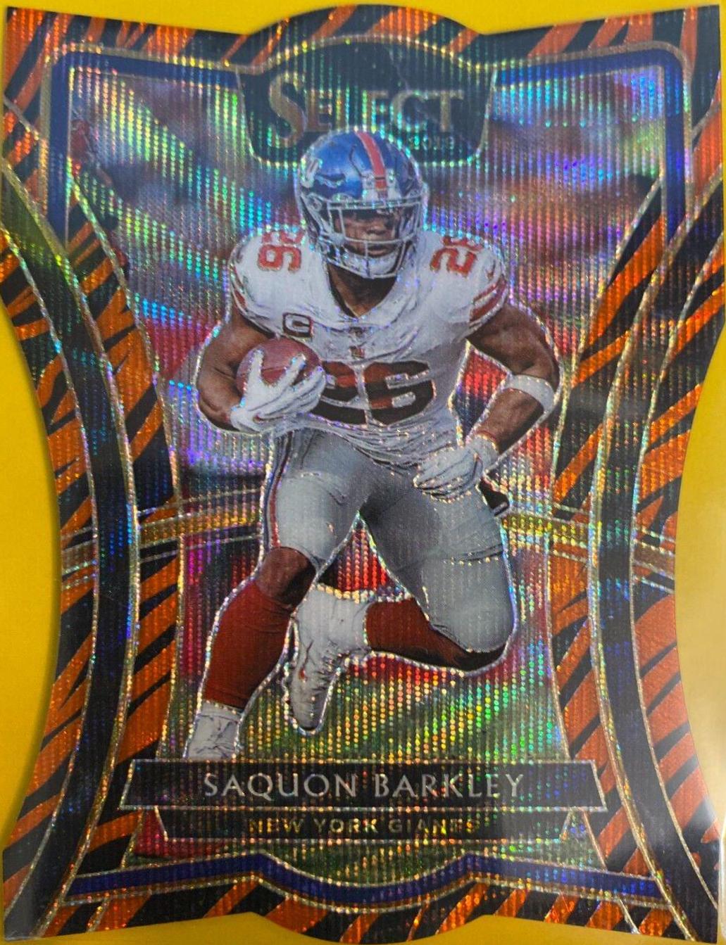 Saquon Barkley [Die Cut Tiger Prizm] #174