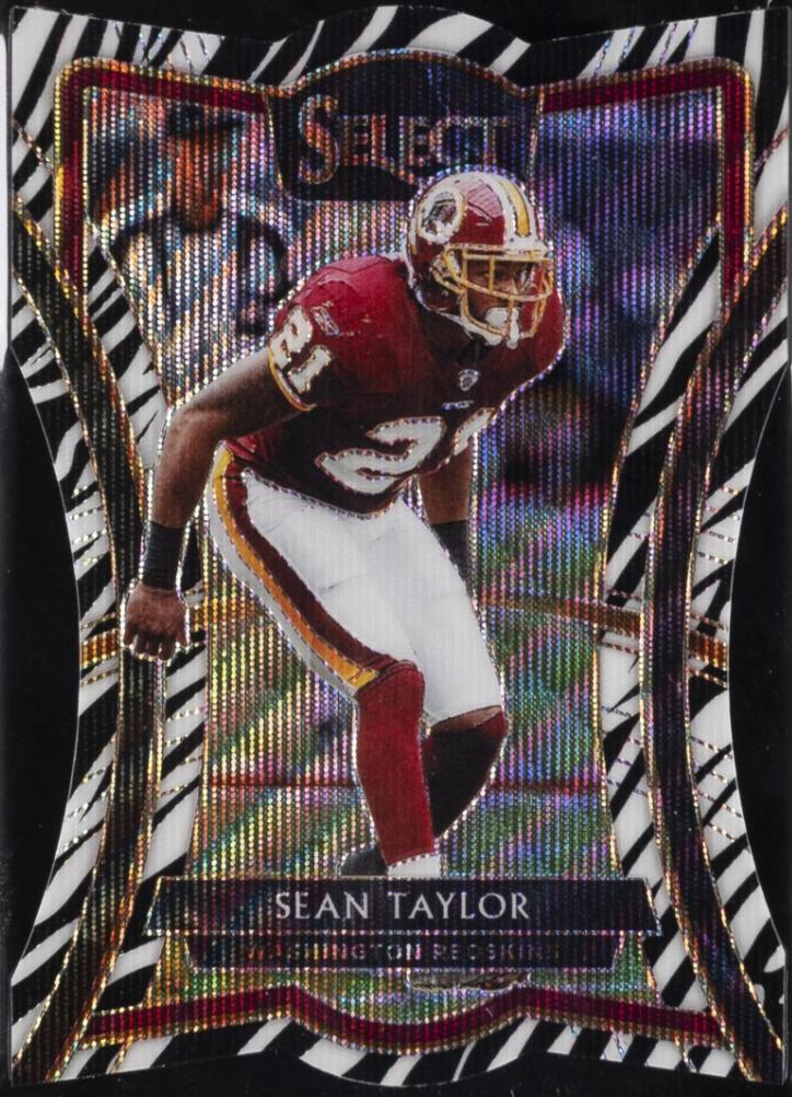 Sean Taylor [Die Cut Zebra Prizm] #143