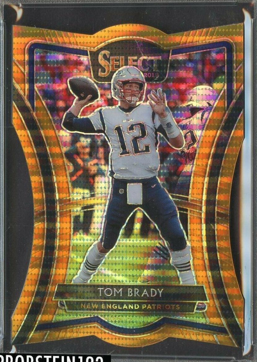 Tom Brady [Die Cut Orange Pulsar Prizm] #101