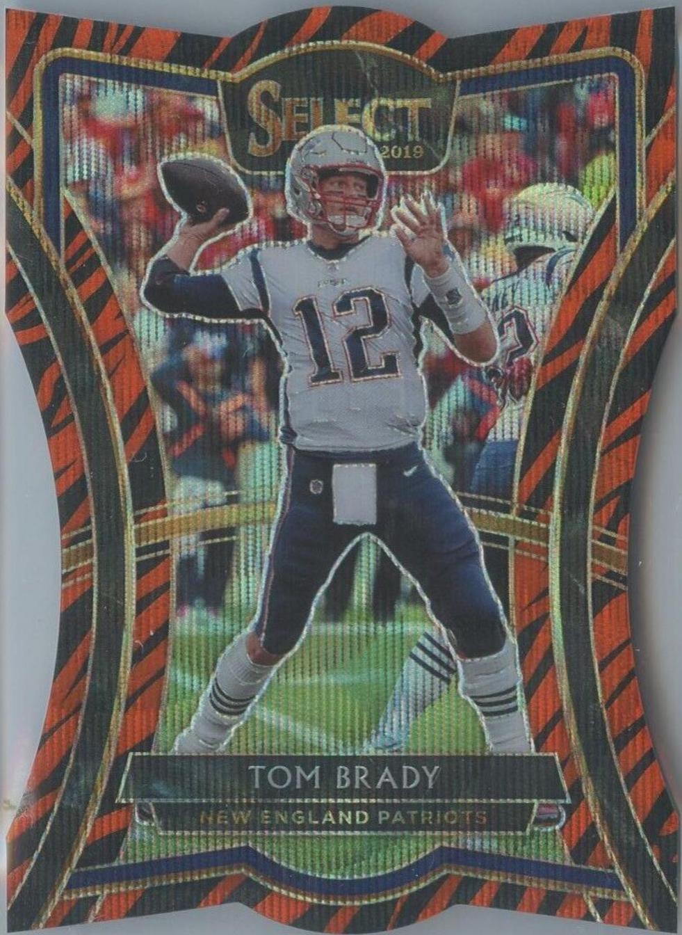 Tom Brady [Die Cut Tiger Prizm] #101