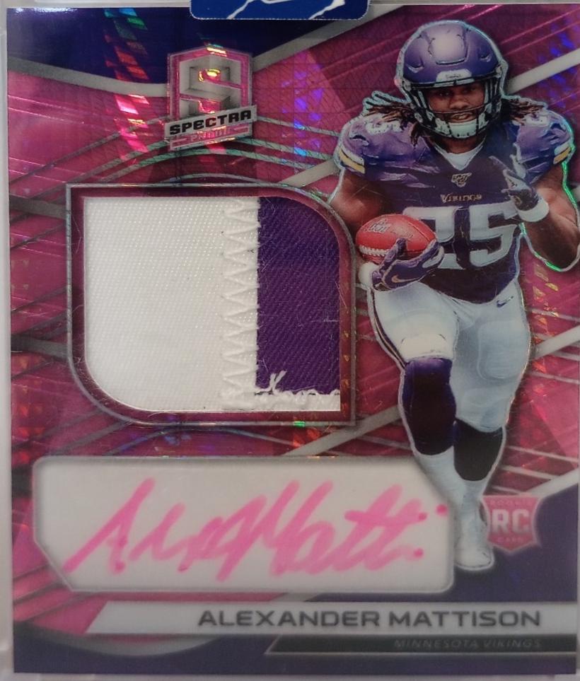 Alexander Mattison [Patch Autograph Neon Pink] #230
