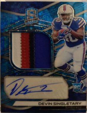 Devin Singletary [Patch Autograph Neon Blue] #229
