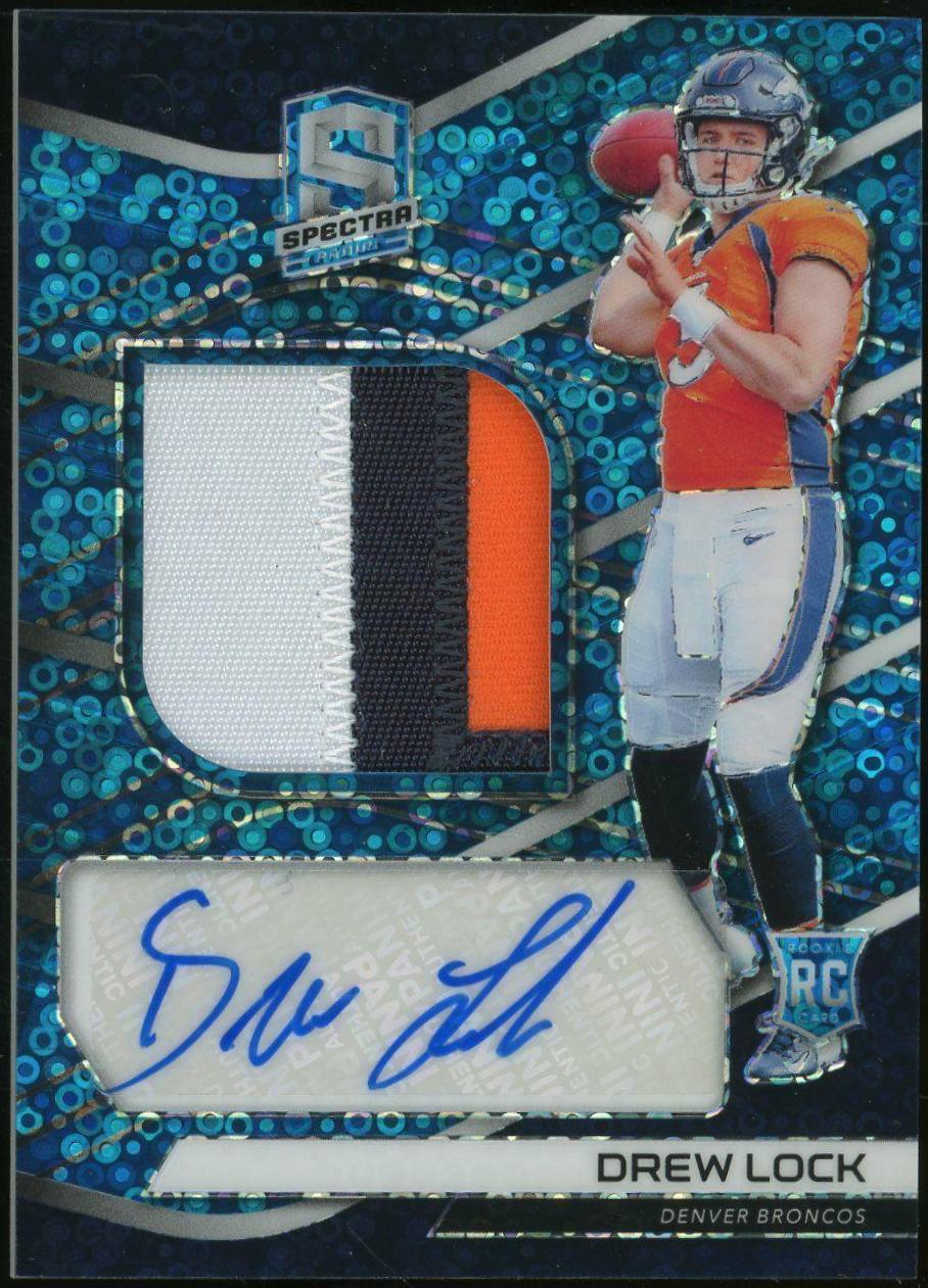 Drew Lock [Patch Autograph Neon Blue] #203