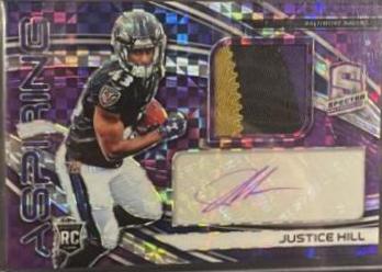 Justice Hill [Patch Autograph Neon Purple] #227