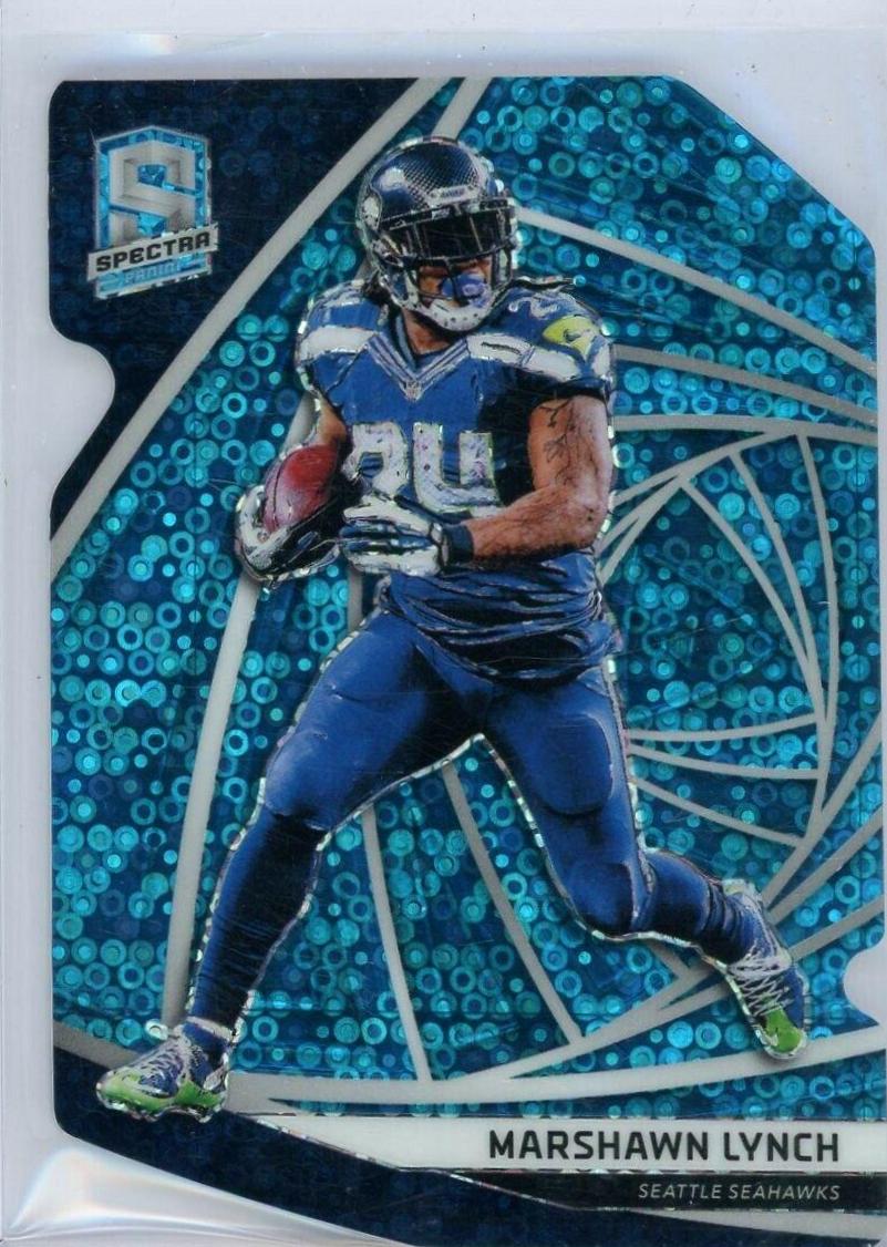 Marshawn Lynch [Neon Blue Die-Cut] #134
