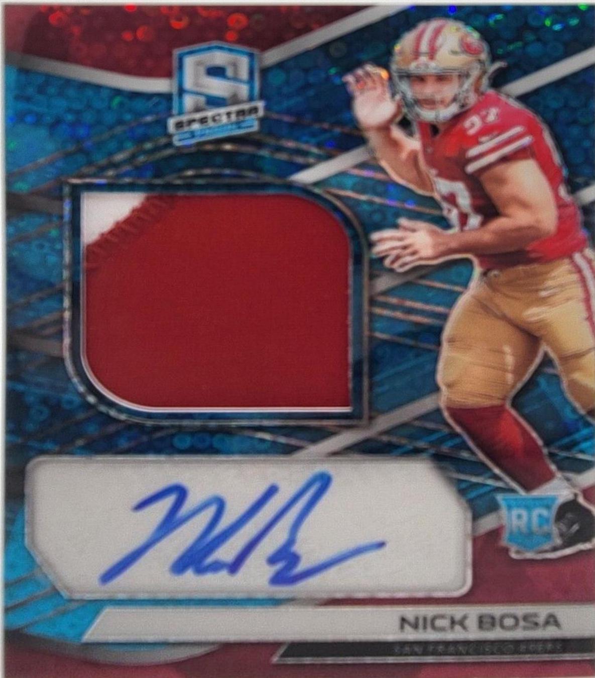 Nick Bosa [Patch Autograph Neon Blue] #218
