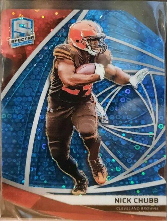 Nick Chubb [Neon Blue Die-Cut] #101