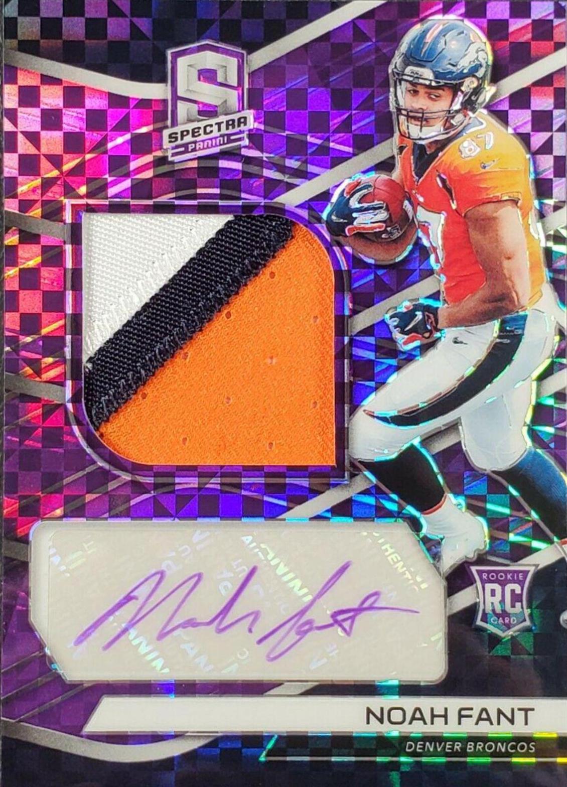 Noah Fant [Patch Autograph Neon Purple] #220