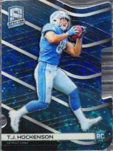 T.J. Hockenson [Neon Blue Die-Cut] #158