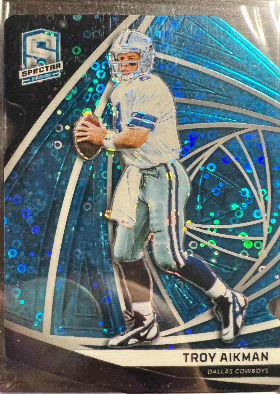 Troy Aikman [Neon Blue Die-Cut] #97