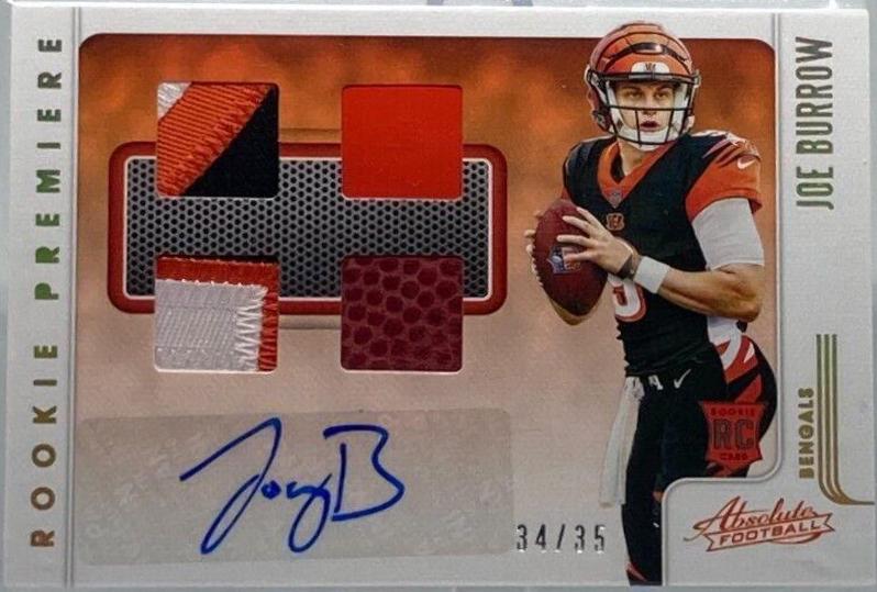 Joe Burrow [Materials Autograph Quad] #201