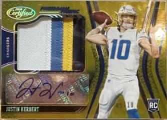 Justin Herbert [Signature Jersey Gold Etch] #203