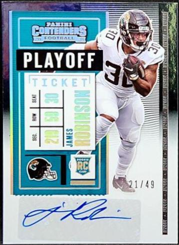 James Robinson [Team Helmet Autograph Playoff] #233