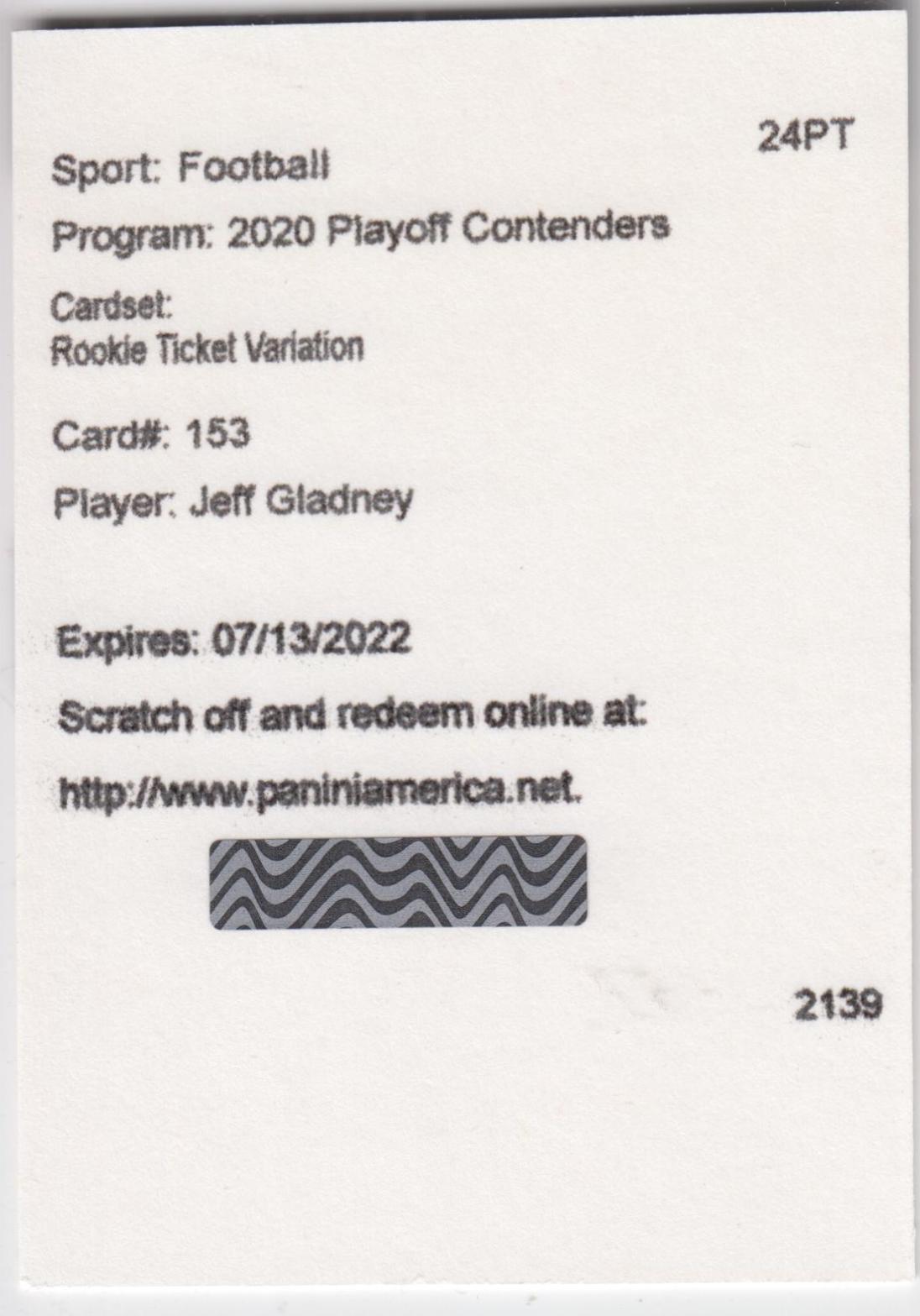 Jeff Gladney [Autograph Playoff] #153