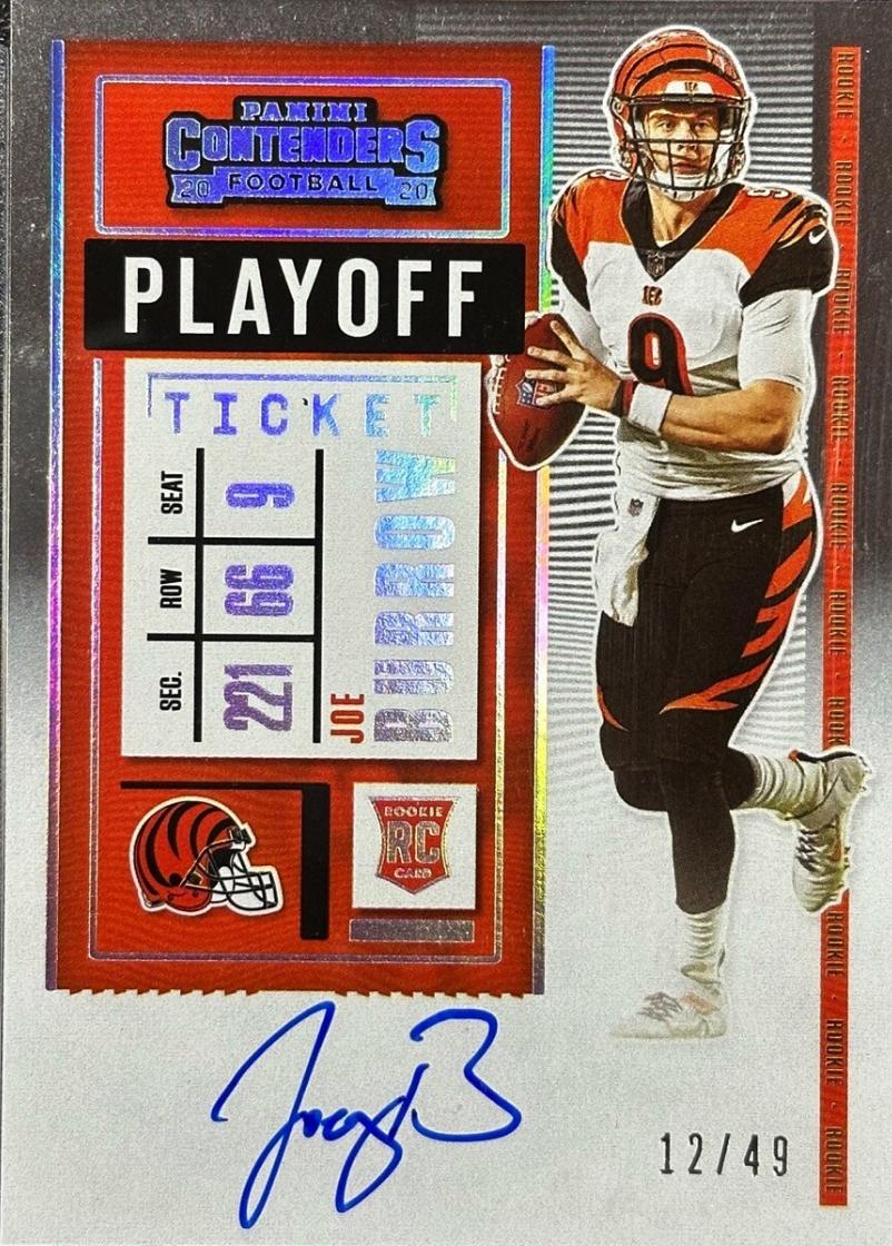 Joe Burrow [Team Helmet Autograph Playoff] #101