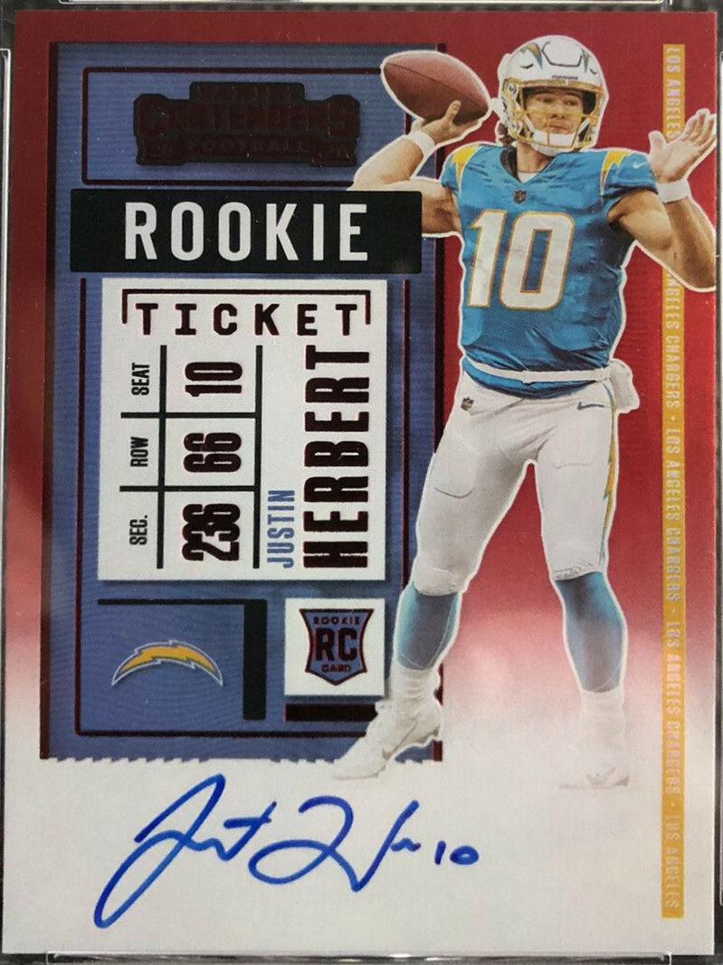 Justin Herbert [Autograph Red Zone] #104