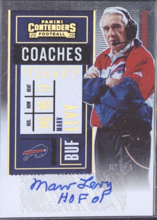 Marv Levy [Coaches Autograph Gold] #310