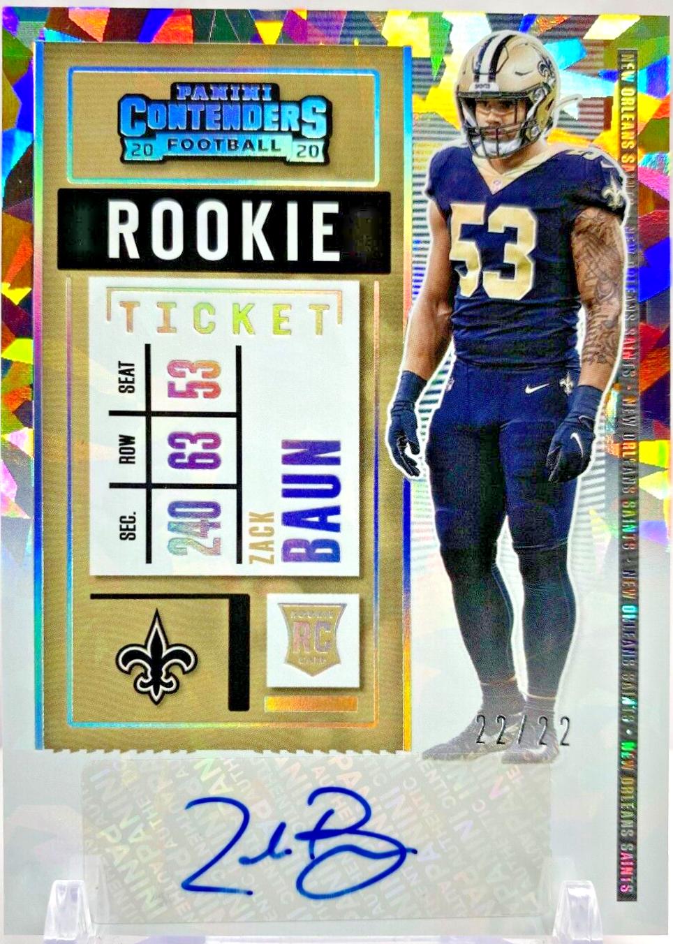 Zack Baun [Autograph Cracked Ice] #174