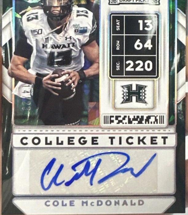 Cole McDonald [Autograph Cracked Ice] #300