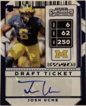 Josh Uche [Autograph Draft Blue Foil] #248