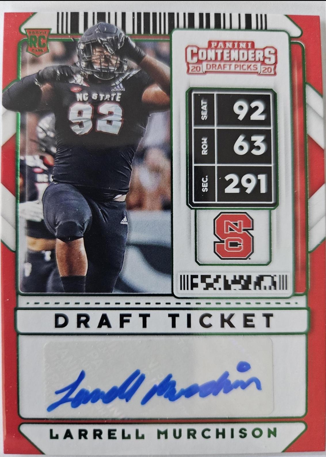 Larrell Murchison [Autograph Draft Green Foil] #302