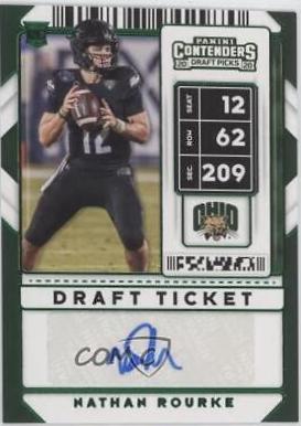 Nathan Rourke [Autograph Draft Green Foil] #252