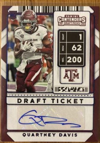 Quartney Davis [Autograph Draft Blue Foil] #268