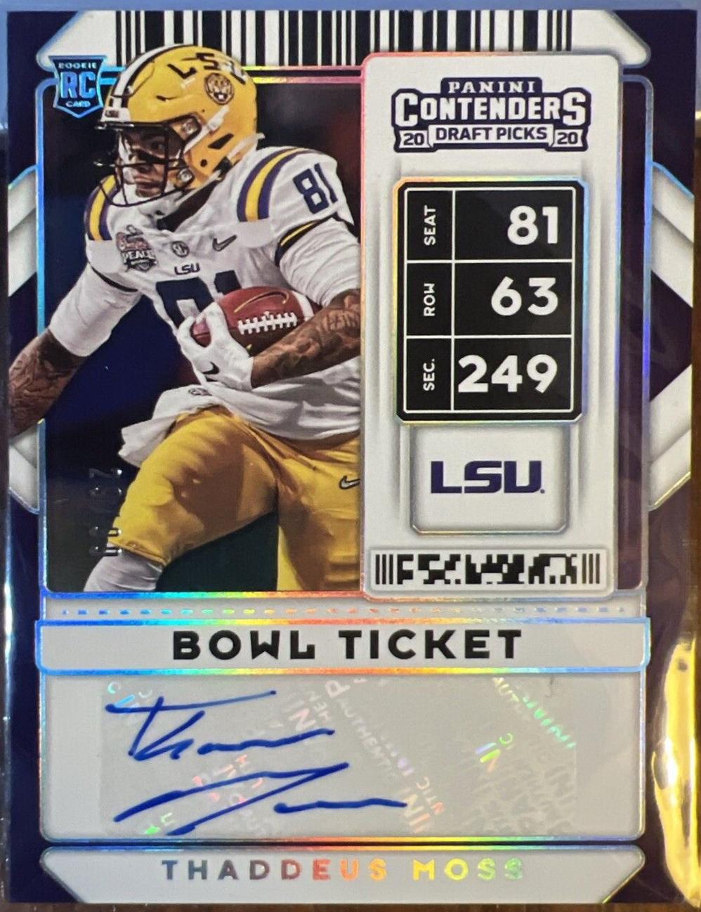 Thaddeus Moss [Autograph Bowl] #325