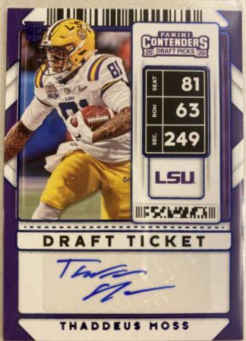 Thaddeus Moss [Autograph Draft Blue Foil] #325